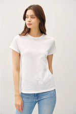Garmet Dyed Slub Tshirt -available in Poppy Red, Banana, Pink, White or Blue
