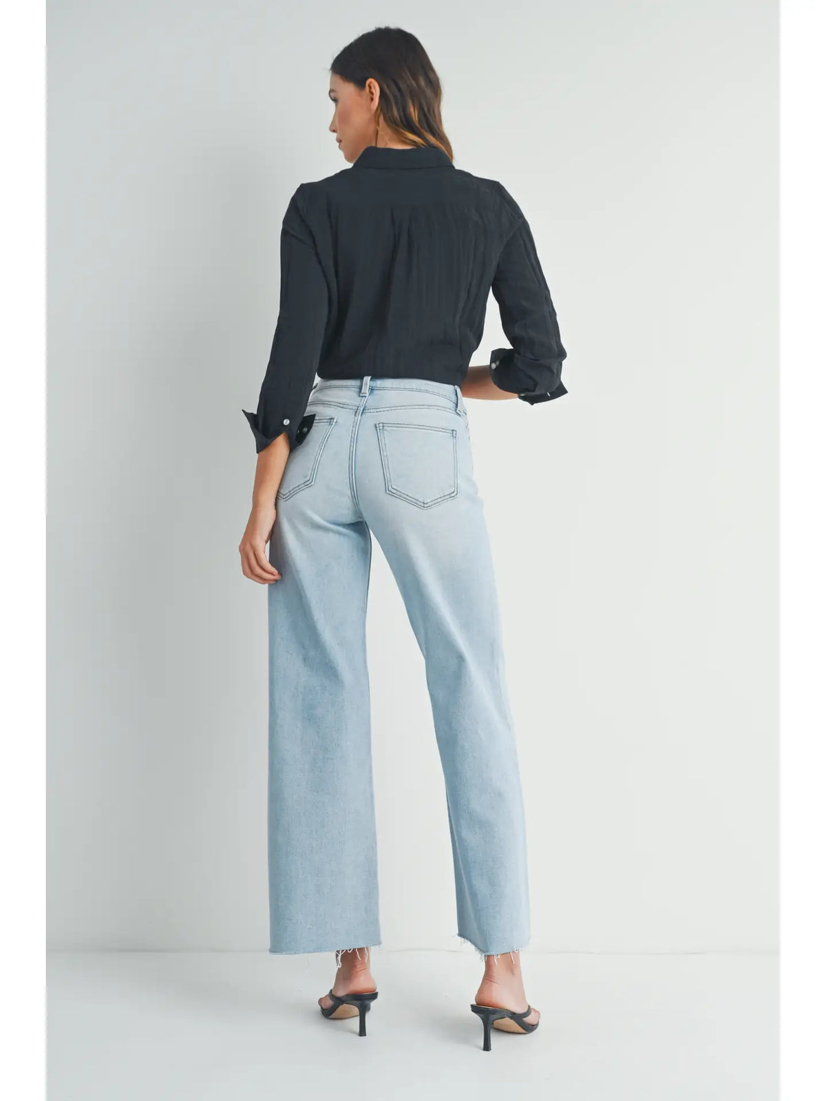 JUST USA WIDE LEGJEANS ** AVAILABLE IN DARK AND LIGHT WASH