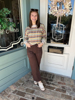 Small Argyle Striped Sweater