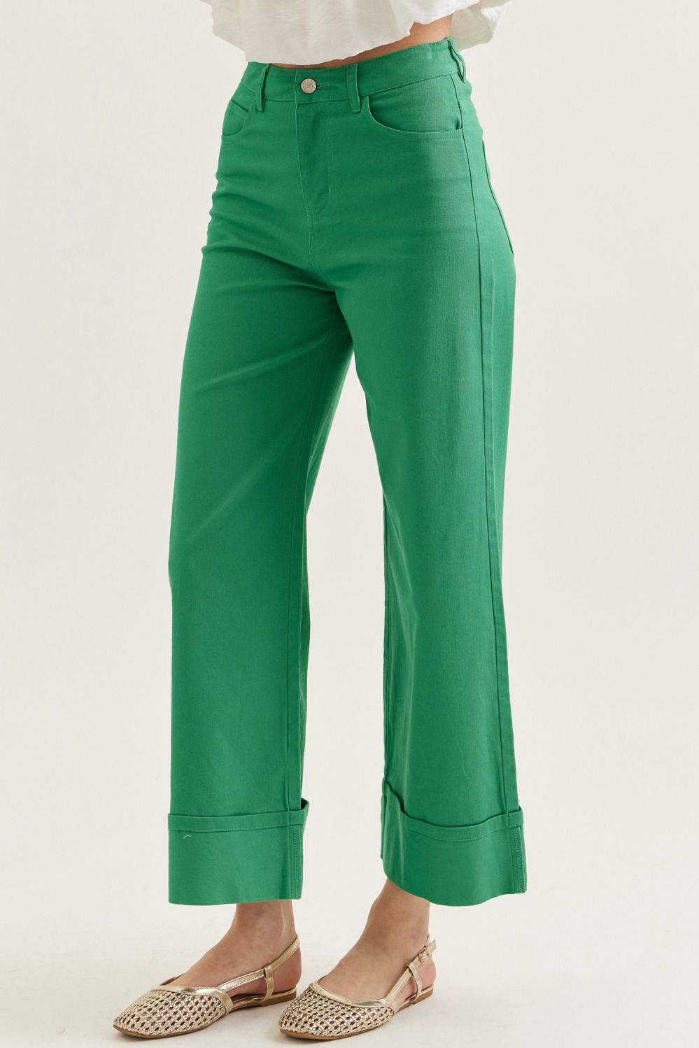 Kelly Cuff Wide Leg Pant