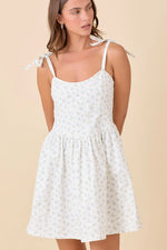 Savanna Ditsy Floral Fitted Denim Dress