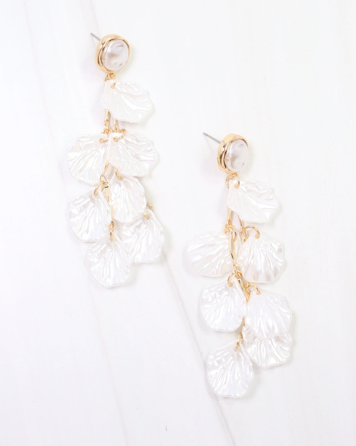 Dillon Petal Dangle Earring Cream