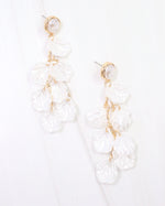 Dillon Petal Dangle Earring Cream