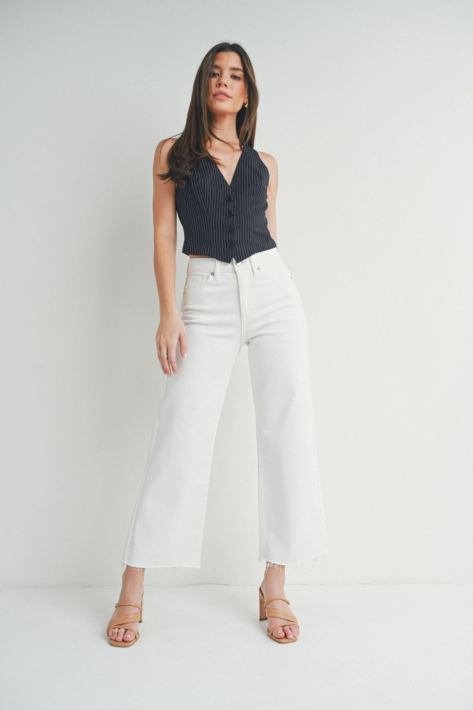 JBD- SLIM WIDE LEG in WHITE