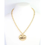Andover Oval Charm Link Gold Statement Necklace