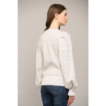 FATE SEQUIN EMBELLISHED PUFF SLEEVE SWEATER