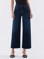 Olivia High Rise Dark Wash Ankle Wide Leg Jeans by Vervet