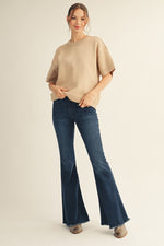 Nia Short Sleeve Sweater - Oatmeal