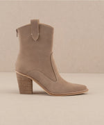 The Tara Cedar Wood Two Paneled Western Boot