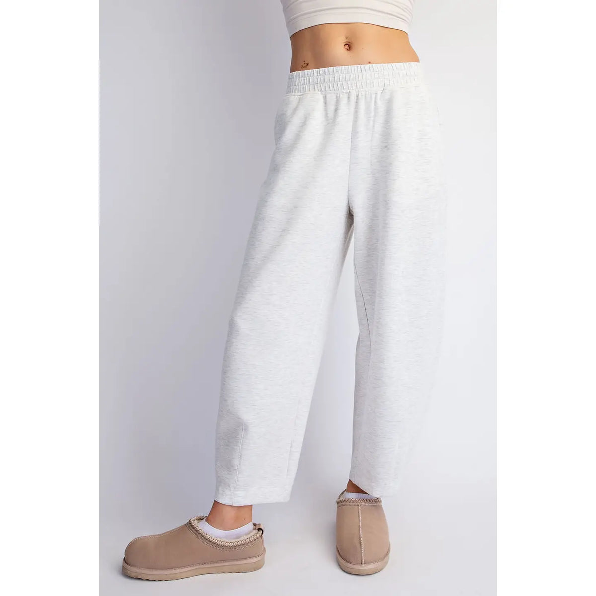 Butter Soft Half Zip Pullover and Barrel Jogger SET by Rae Mode- Heather Grey