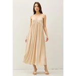 Breezy Babydoll Maxi Dress- Natural