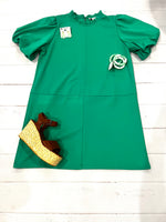 THML SHIFT DRESS WITH RUFFLE COLLAR DETAIL SALE LAST ONE SIZE LARGE Originally $54 now $40