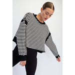 RAE MODE BLACK STRIPE OPEN BACK TOP
