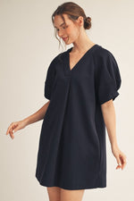 Calli Navy Shift Mini Dress
