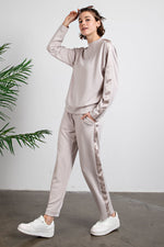 Butter Soft MODAL POLY SPAN JOGGER WITH SIDE SATIN DETAIL