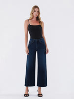Olivia High Rise Dark Wash Ankle Wide Leg Jeans by Vervet