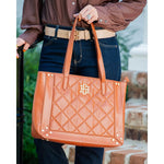 Sophie Zippered Tote Saddle by Caroline Hill