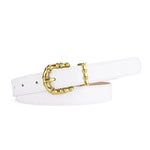 THIN WHITE Gold BUCKLE BELT