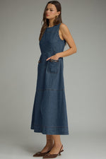 Darling Denim Midi with Horsebit Pocket Detail