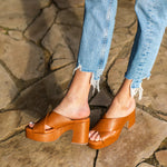 Yellow Box -Olivia Tan Platform Heel
