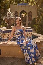 Roswell Floral Sima Pleated Maxi Dress (XS-XL)
