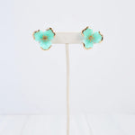 Eveleth Flower Post Earring Aqua