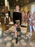 Bronze Foiled Mini Skort