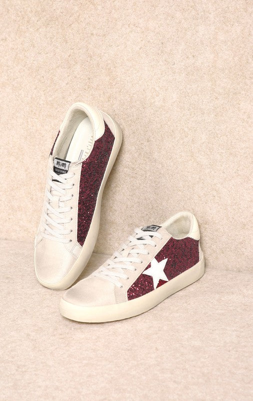 SOFIA STAR MAROON SNEAKER