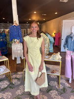 Lemon Drop Ruched Waist Detail Midi