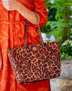 Quentin Quilted Tote Spotted Saddle by Caroline Hill