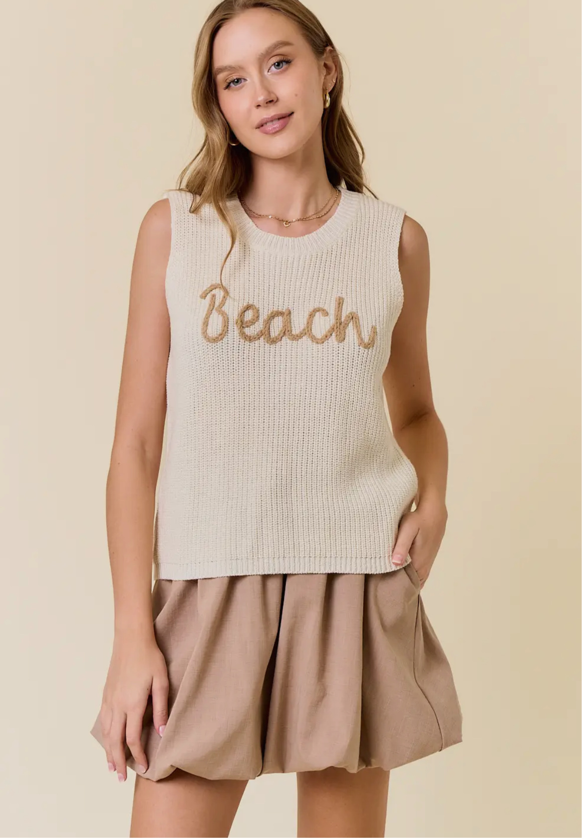 Beach Crochet Sweater Tank