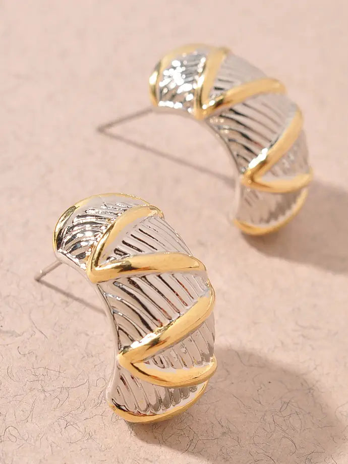 FINLEY TWO TONE EARRINGS