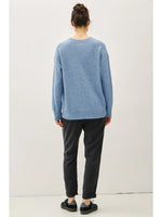 Soft Crewneck Classic Sweater-Country Blue