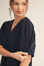 Calli Navy Shift Mini Dress