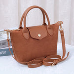Britney Suede Double Handle Crossbody Bag - Taupe, Camel, Olive or Maroon