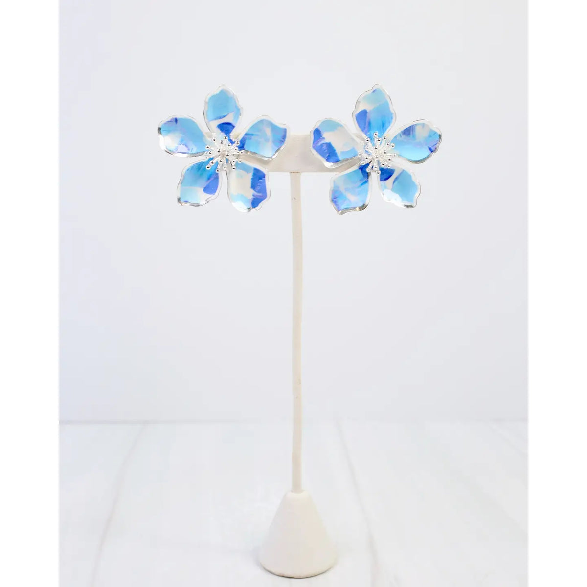Monett Flower Post Earring Blue