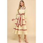 SCALLOPED TIERED Lightweight Corded Maxi with Self Tie Waist
