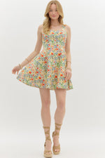 FLORAL FRENZY MINI DRESS