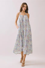 Valen Seashell Open Back Halter Maxi