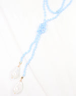 Niagara Falls Baroque Pearl Beaded Necklace- BLUE