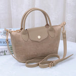 Britney Suede Double Handle Crossbody Bag - Taupe, Camel, Olive or Maroon