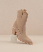 The Tara Cedar Wood Two Paneled Western Boot