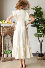 Ruffle Sleeve Tie Waist Maxi SALE LAST ONE SIZE MEDIUM Originally $49 now $35￼
