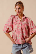 Georgia Woven Damask Top