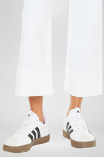 Kan Can White High Rise Cropped Wide Leg Jeans