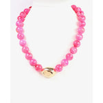 Brooklyn Bold Stone Necklace Pink