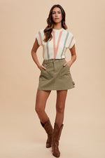Lightweight Stripe Sweater Vest