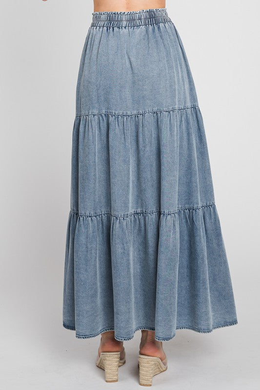 Channing Chambray Maxi Skirt