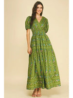 Matcha Floral Tiered Maxi Dress by Pinch