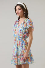 EZRA GARDEN RUFFLE MINI DRESS